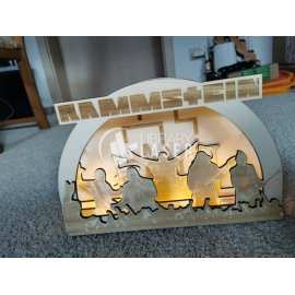 Decoración navideña Rammstein archivo láser