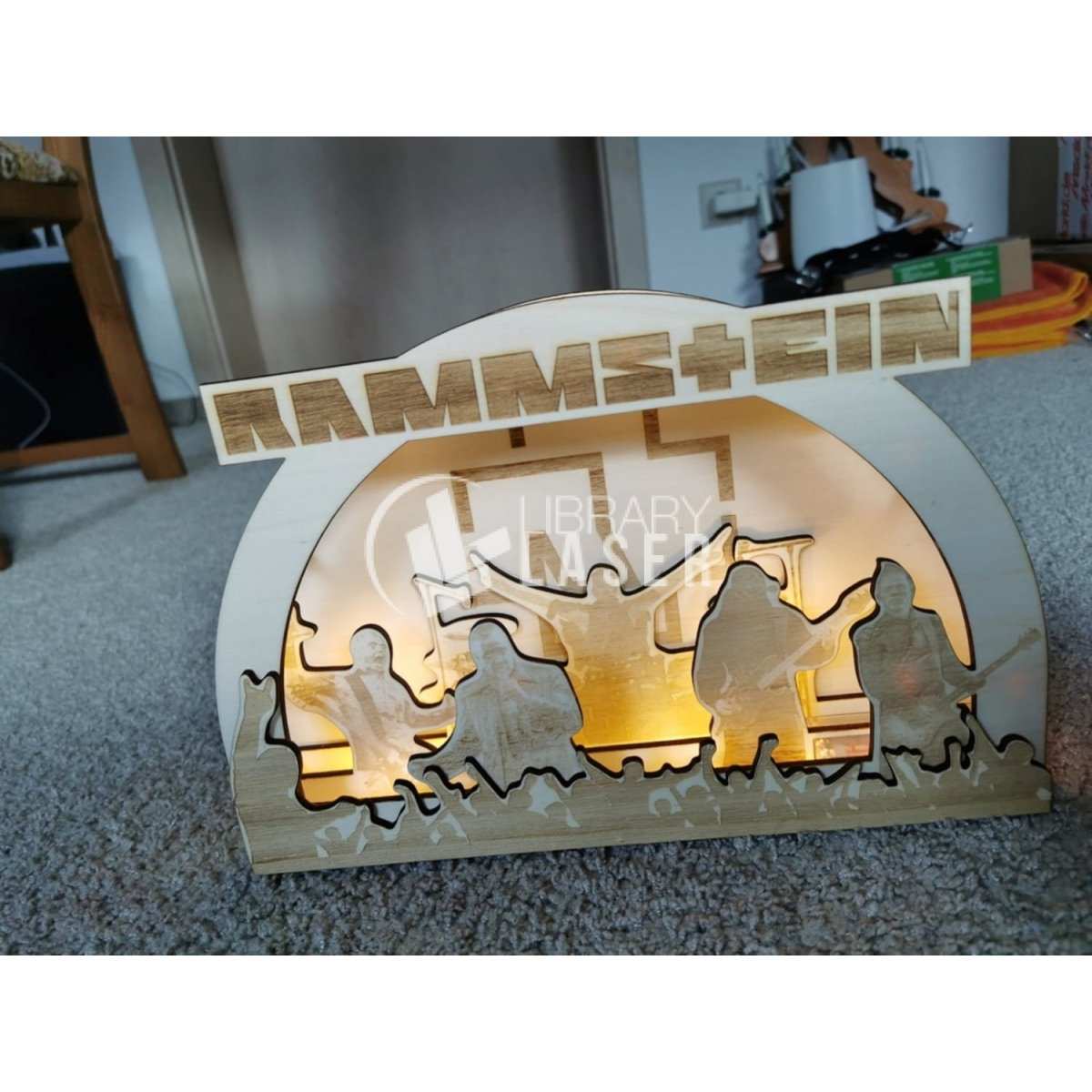 Decoración navideña Rammstein archivo láser