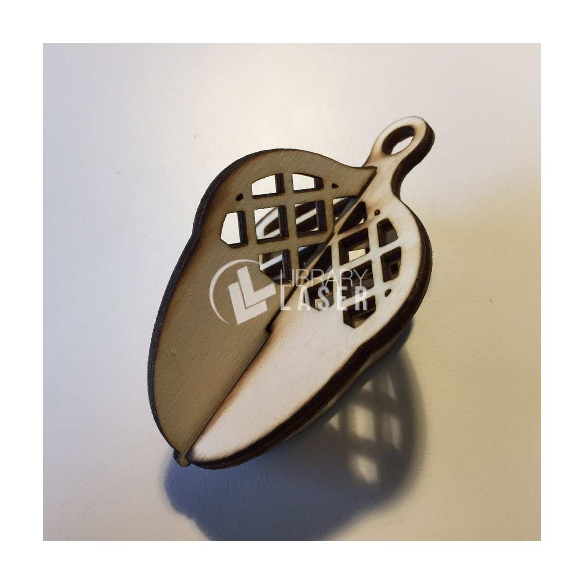 Acorn Christmas Ornament 3mm - Laser Cut Holiday SVG File