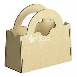 Caja de dulces bolso de madera MDF regalo plantilla corte láser
