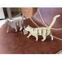 3D Cat Cardboard Model - Laser Cut Animal Sculpture File
