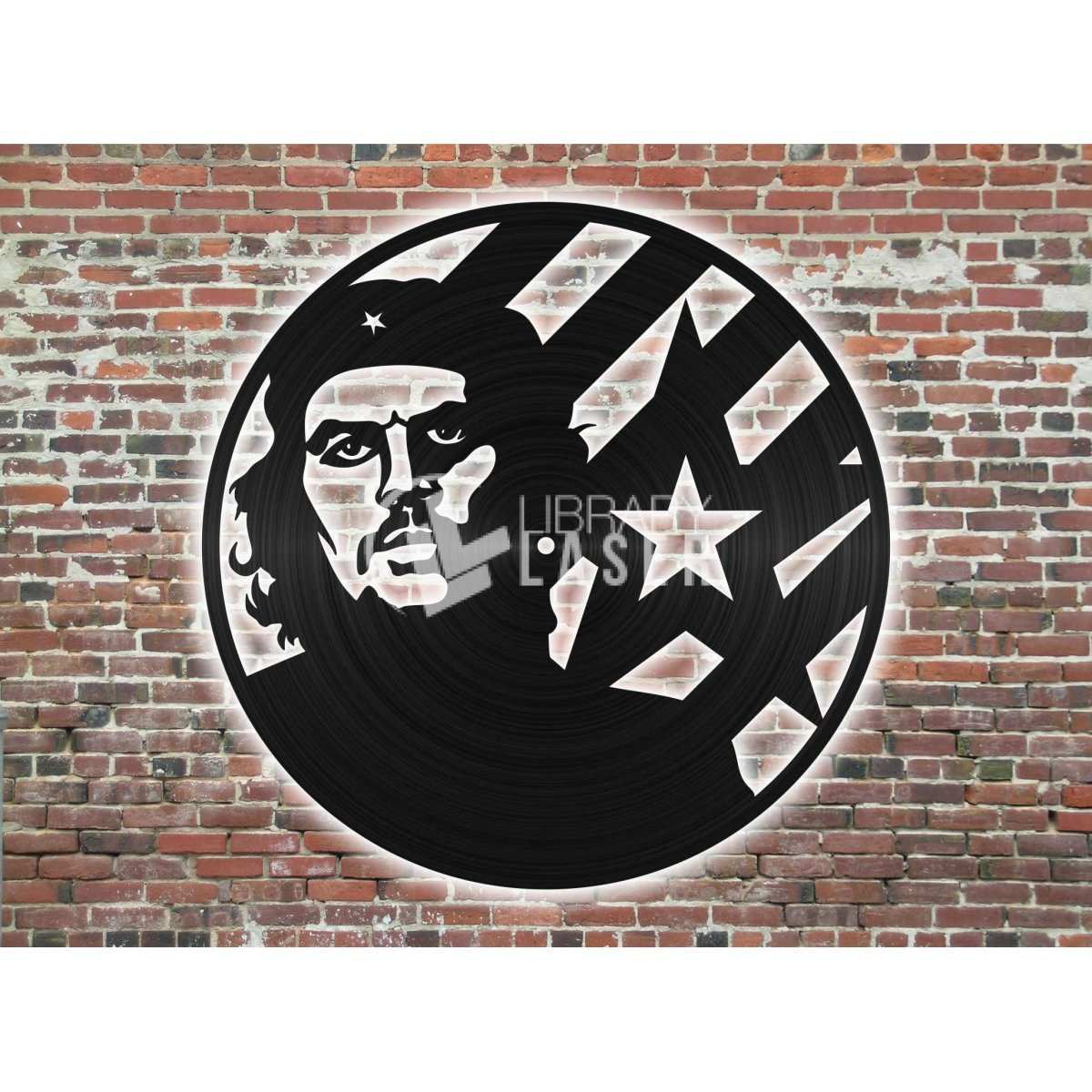 Reloj de pared Che Guevara vector corte láser
