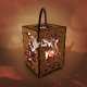 Candelabro navideño lámpara de vela vector corte láser