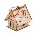 Casa de madera navideña maqueta vector corte láser