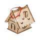 Casa de madera navideña maqueta vector corte láser