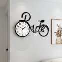 Reloj de pared moderno bicicleta creativa vector corte láser