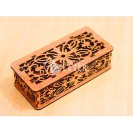Caja de almacenamiento decorativa con tapa archivo corte láser
