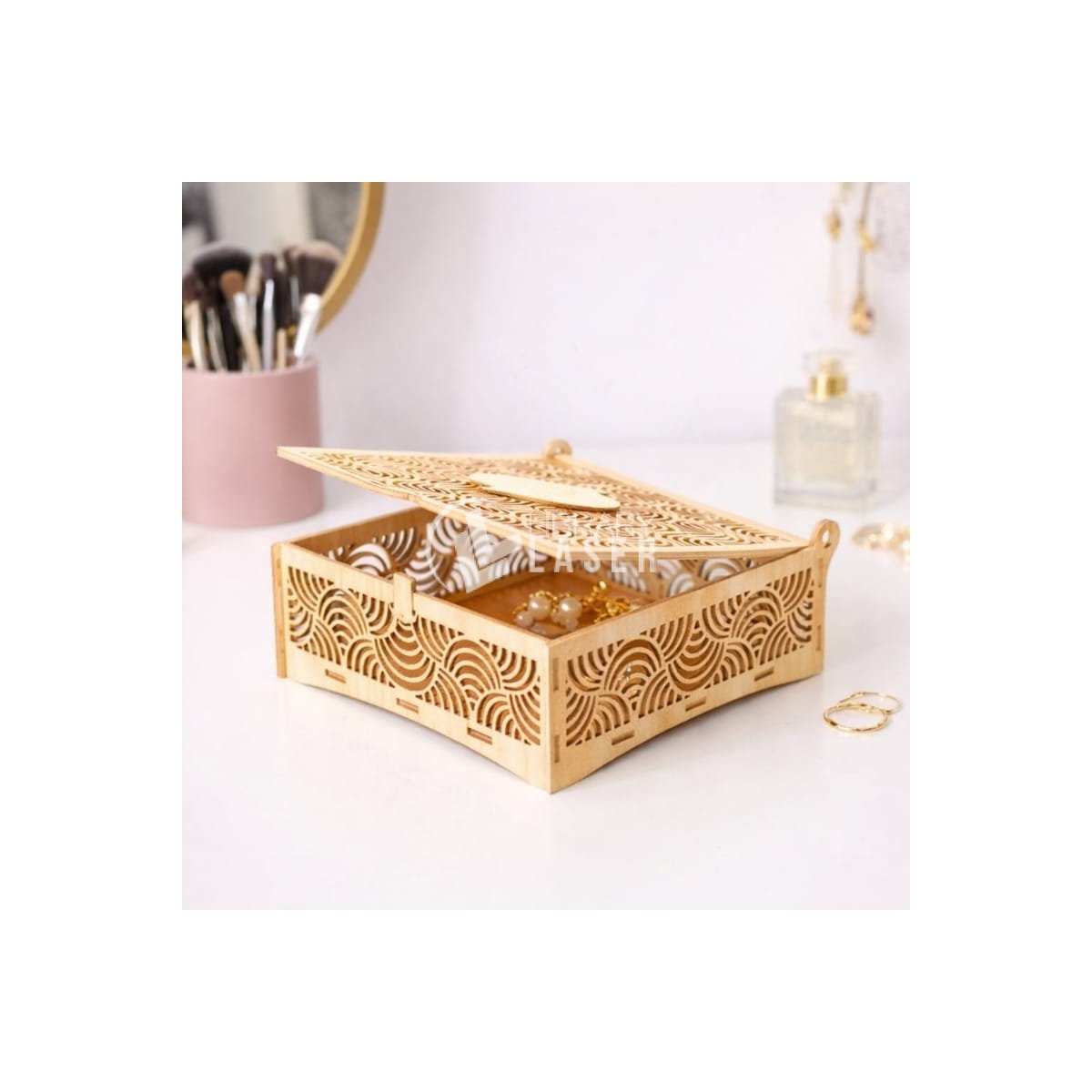 Wooden Jewelry Box - Decorative Gift Box Laser Cut Template