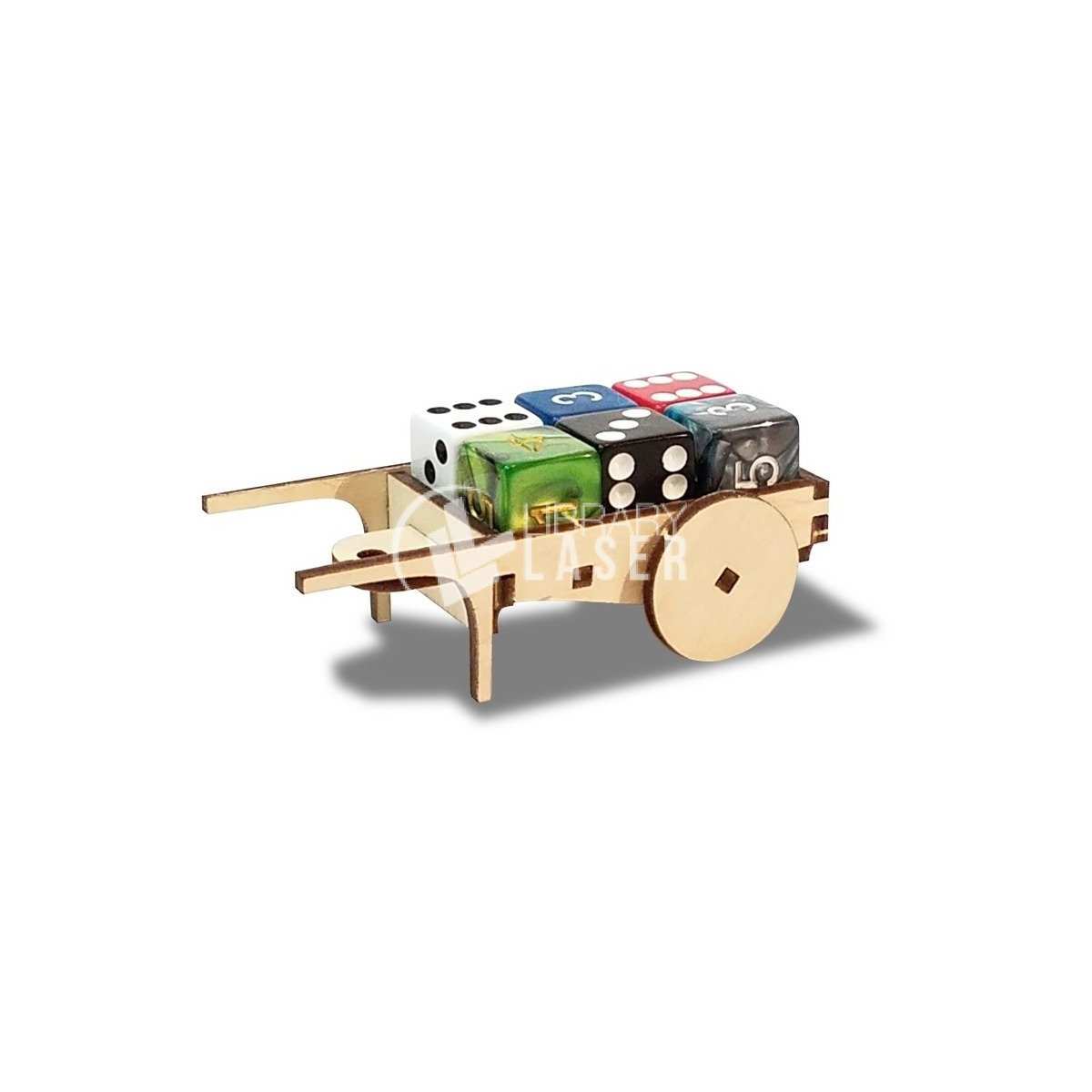 Dice Cart 3D Puzzle - Laser Cut Board Game Accessory Plan