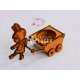 Carrito huevo de Pascua 3mm madera archivo corte láser