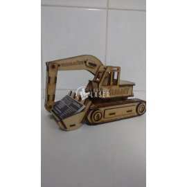Tarjetero excavadora para escritorio archivo corte láser