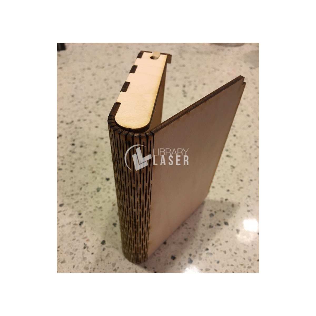 Caja flexible bisagra viva 3mm archivo corte láser