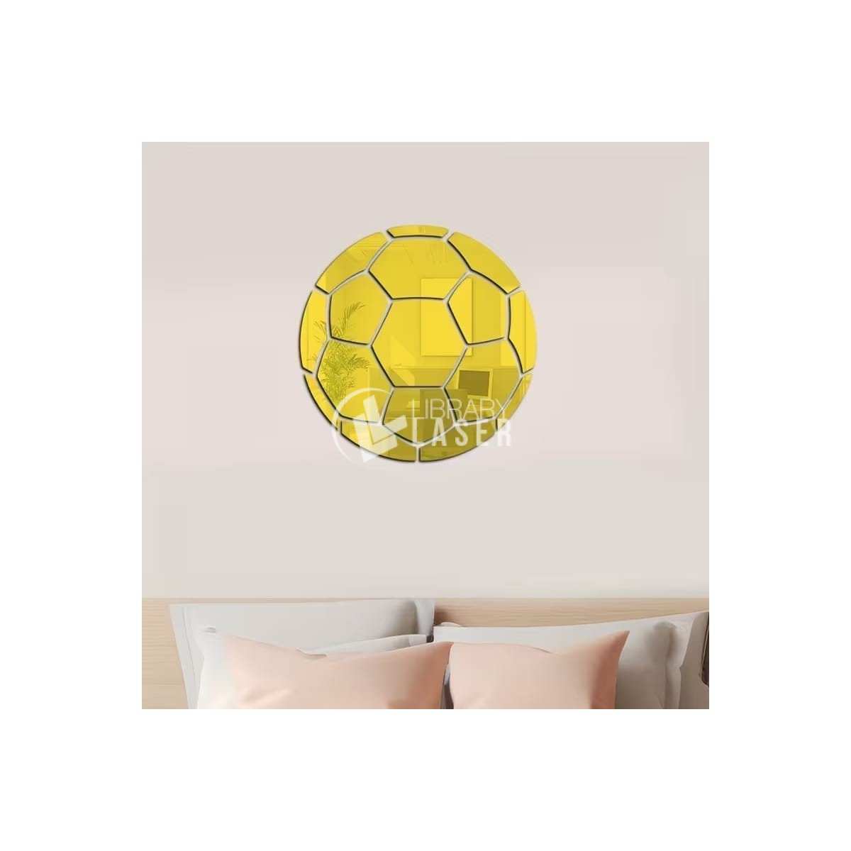 Football Wall Decor - Acrylic Mirror Sticker Laser Cut Design