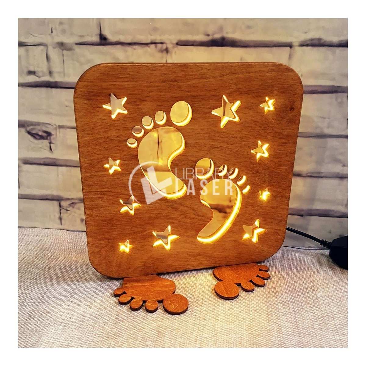 Home Decor Night Light - Decorative Accent Laser Cut Lamp