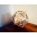 Icosahedron Lamp 3mm - Geometric Plywood Laser Cut Design