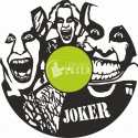 Reloj de pared disco vinilo Joker plantilla corte láser