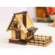 Casa de muñecas de madera miniatura juguete vector corte láser