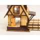 Casa de muñecas de madera miniatura juguete vector corte láser