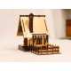 Casa de muñecas de madera miniatura juguete vector corte láser