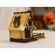 Casa de muñecas de madera miniatura juguete vector corte láser