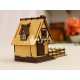 Casa de muñecas de madera miniatura juguete vector corte láser