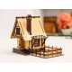 Miniature Dollhouse Kit - Wooden Doll House Laser Cut Vector