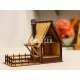 Casa de muñecas de madera miniatura juguete vector corte láser