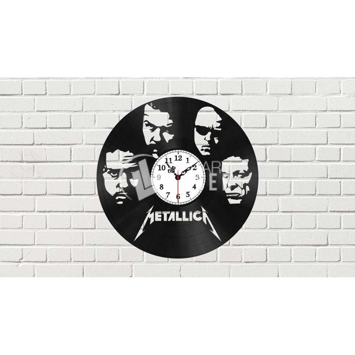Reloj de pared Metallica disco vinilo archivo corte láser