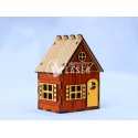 Mini 3D House Slanted Roof - Wooden Architectural Laser Cut File