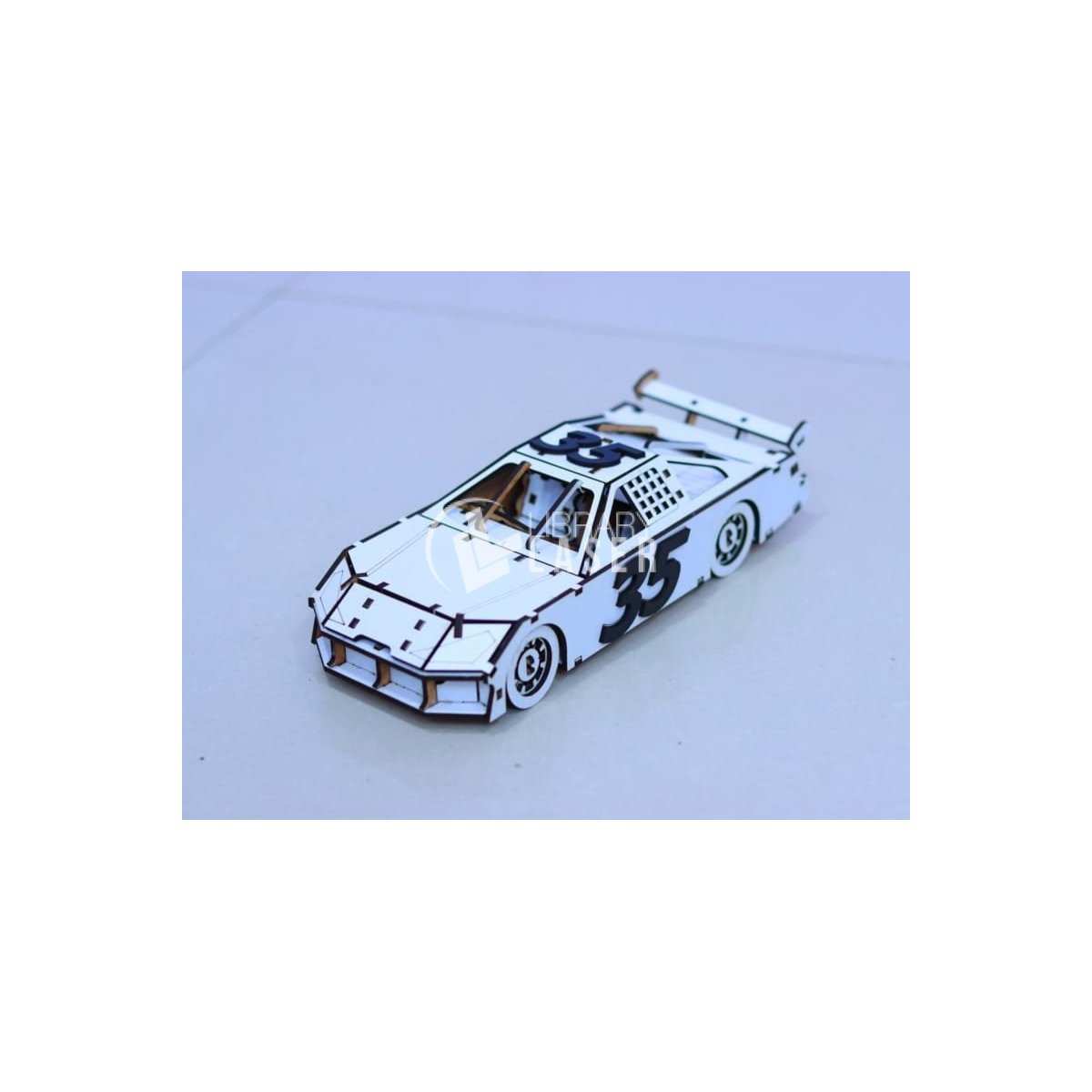 Rompecabezas 3D auto de carreras Nascar juguete madera corte láser