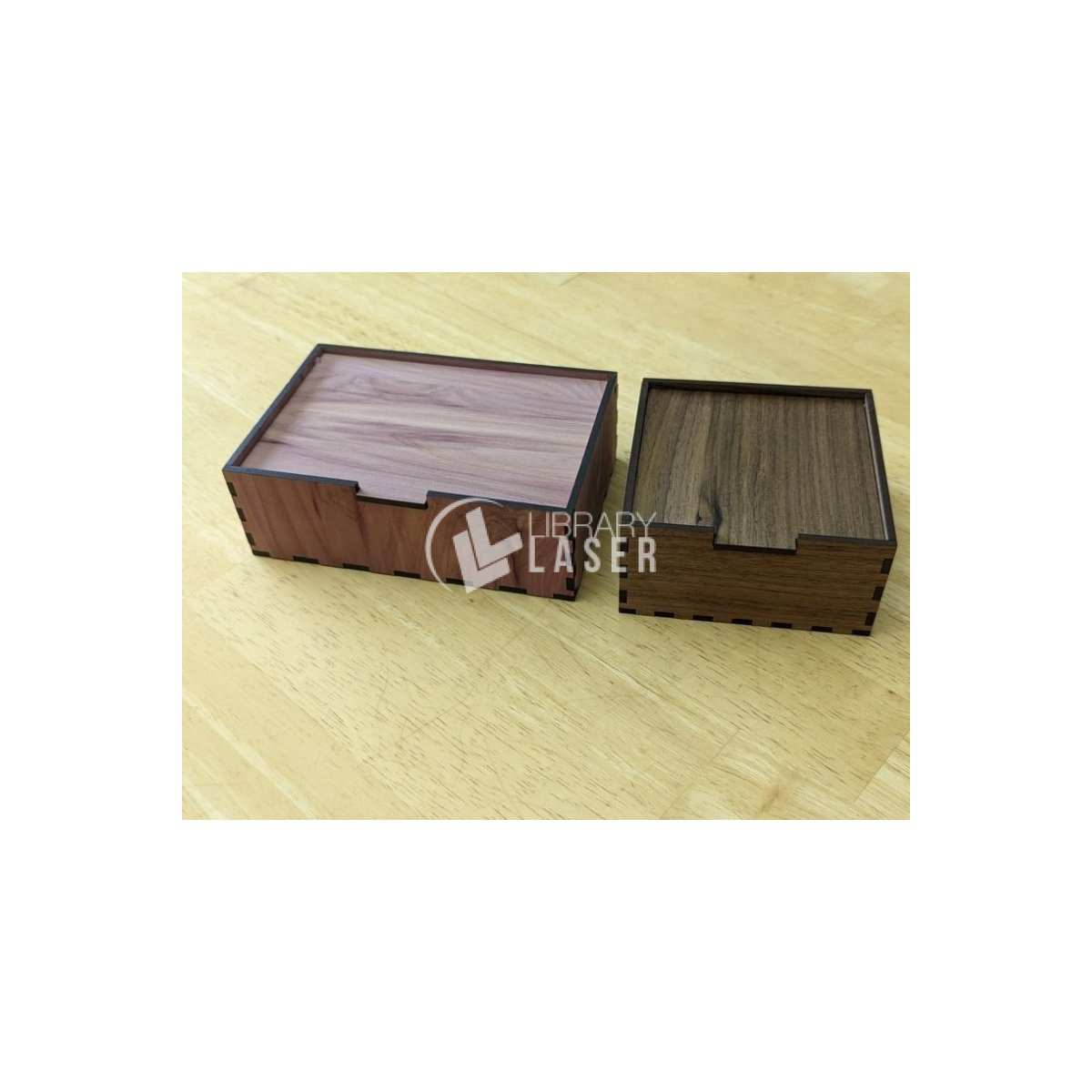 Caja con tapa abierta organizador plantilla vector corte láser