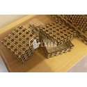 Rattan Style Box - Woven Texture Wood Laser Cut Template