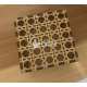 Caja estilo ratán calado madera plantilla vector corte láser