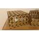 Caja estilo ratán calado madera plantilla vector corte láser