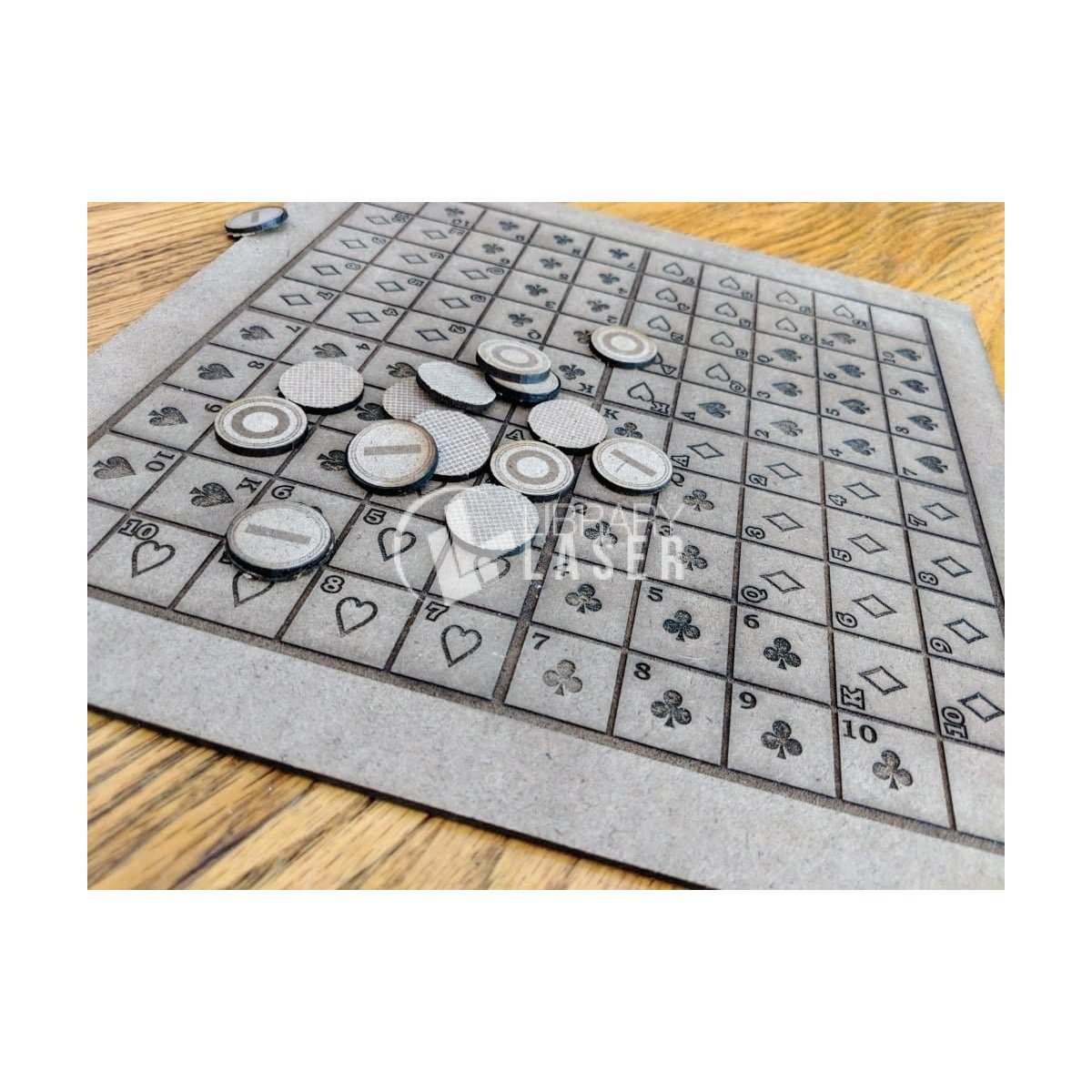 Sequence Board Game - Wood Game Set Laser Cut Files