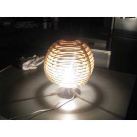 Spherical Globe Lamp - Geometric Wood Laser Cut Design