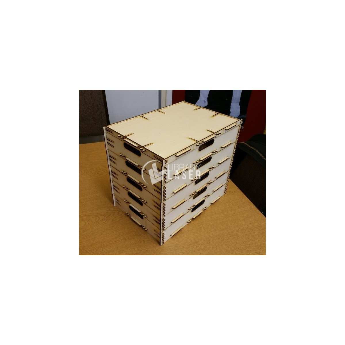 Stackable Storage Boxes - Modular Organizer Laser Cut Plan