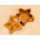 Caja de madera forma de estrella con tapa archivo láser