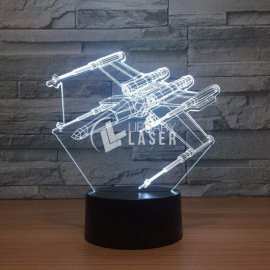 Star Wars X-Wing 3D Illusion Lamp - Acrylic Laser Cut Vector