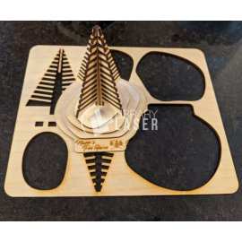 Tabletop Christmas Tree Decor - Holiday Centerpiece Laser Cut