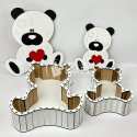 Caja de regalo oso de peluche archivo corte láser