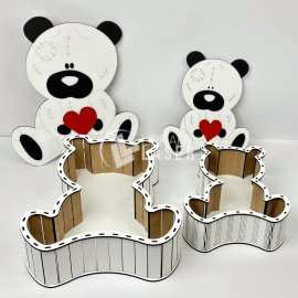 Teddy Bear Gift Box - Kids Birthday Laser Cut Vector Plan