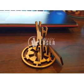 Tie Fighter con soporte Star Wars maqueta archivo láser