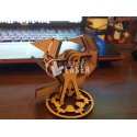 Tie Interceptor con soporte Star Wars archivo corte láser