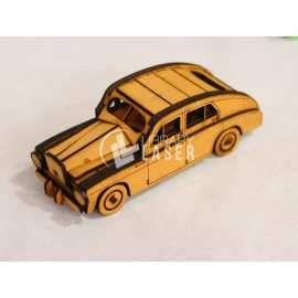 Rompecabezas 3D auto clásico vintage juguete madera láser