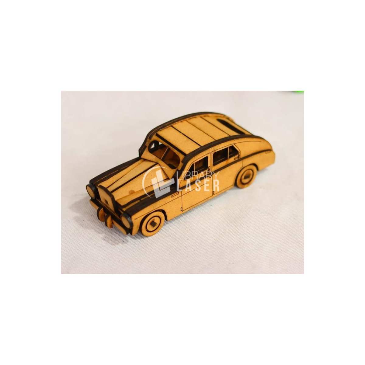 Rompecabezas 3D auto clásico vintage juguete madera láser
