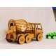 Cement Mixer Toy Truck - 3D Wood Model Laser Cut Plan