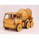 Cement Mixer Toy Truck - 3D Wood Model Laser Cut Plan