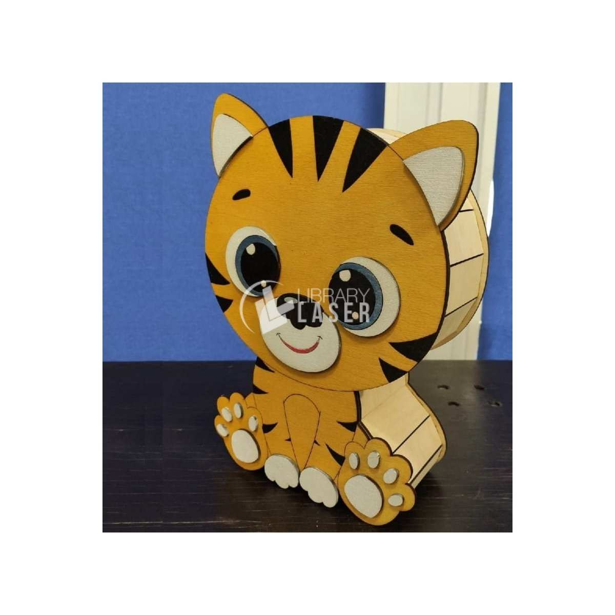Cute Tiger Box - Kids Animal Storage Laser Cut Vector