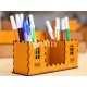 Desk Organizer Pen Holder - Office Storage Laser Cut Vector